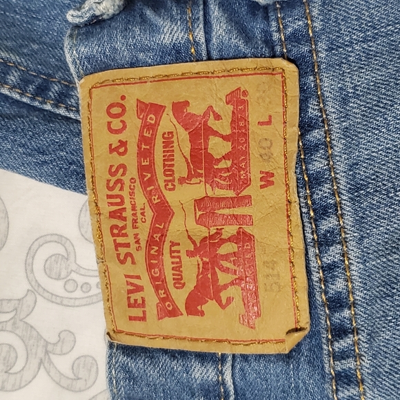 Levi Men Ripped Blue Jeans - Picture 10 of 10